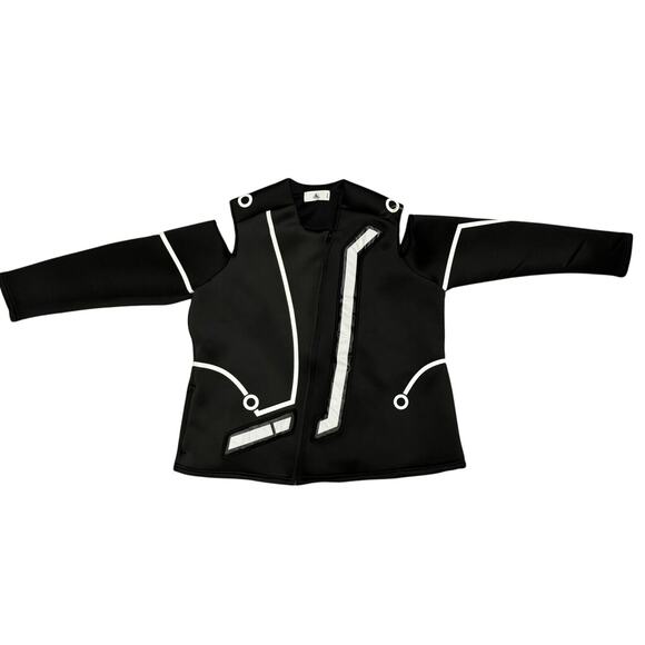 NEW Disney Tron Jacket Adult 1X Black Blue Lightcycle Run Light Up Costume - Picture 3 of 8